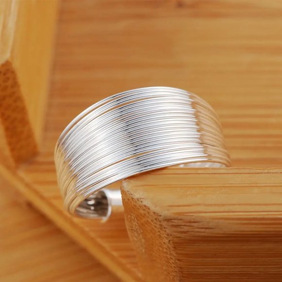 🌟 Earrings Necklace Bracelet And Ring Adjustable 925 Sterling Silver Set Bundle - Picture 10 of 15